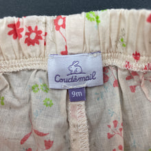 Load image into Gallery viewer, Girls Coudemail, lightweight cotton pants / bottoms, elasticated, EUC, size 0,  