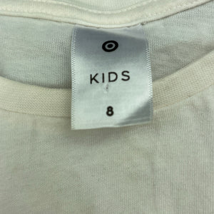 Girls Target, embroidered cotton t-shirt / top, mark on back, FUC, size 8,  