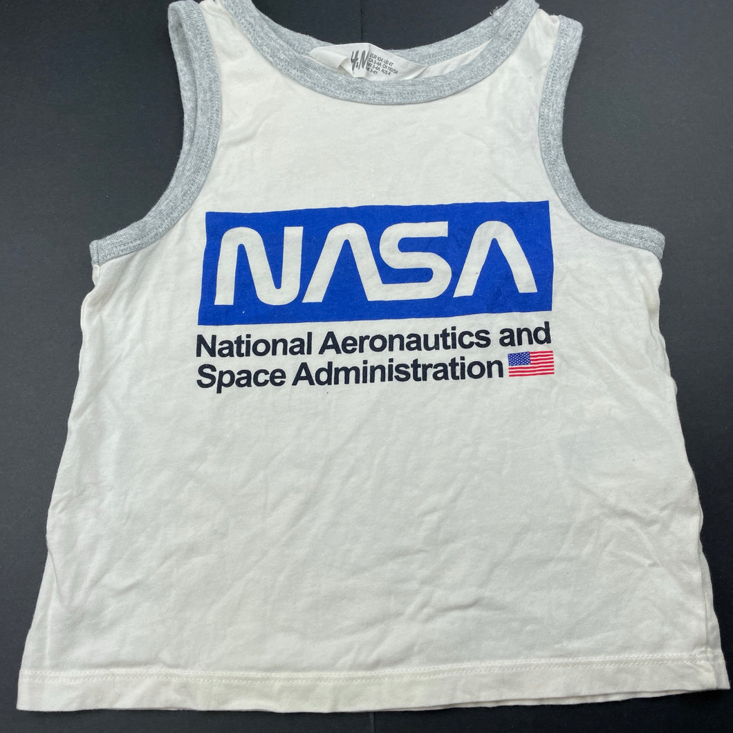 Boys H&M, NASA cotton singlet / tank top, EUC, size 4,  