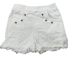 Load image into Gallery viewer, Girls YDYT, embroidered distressed stretch cotton shorts, elasticated, EUC, size 6,  