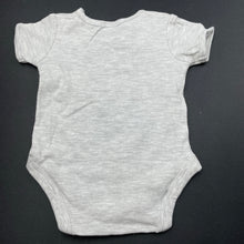 Load image into Gallery viewer, unisex Kids &amp; Co, grey marle bodysuit / romper, EUC, size 0000,  