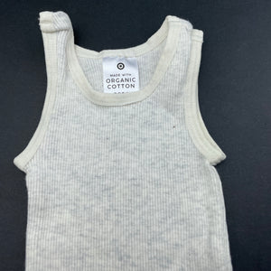 unisex Target, ribbed organic cotton singlet top, EUC, size 0000,  