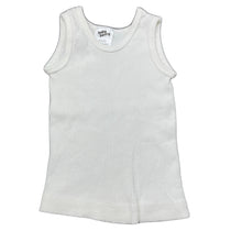 Load image into Gallery viewer, unisex Baby Berry, white ribbed cotton singlet top, EUC, size 0000,  