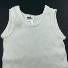 Load image into Gallery viewer, unisex Baby Berry, white ribbed cotton singlet top, EUC, size 0000,  