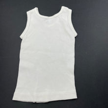 Load image into Gallery viewer, unisex Baby Berry, white ribbed cotton singlet top, EUC, size 0000,  