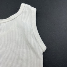 Load image into Gallery viewer, unisex Baby Berry, white ribbed cotton singlet top, EUC, size 0000,  