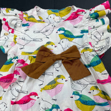 Load image into Gallery viewer, Girls Niny Mini, lightweight cotton blend dress, birds, EUC, size 000, L: 34cm
