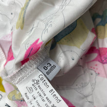Load image into Gallery viewer, Girls Niny Mini, lightweight cotton blend dress, birds, EUC, size 000, L: 34cm