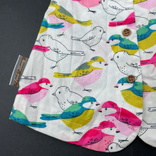 Load image into Gallery viewer, Girls Niny Mini, lightweight cotton blend dress, birds, EUC, size 000, L: 34cm