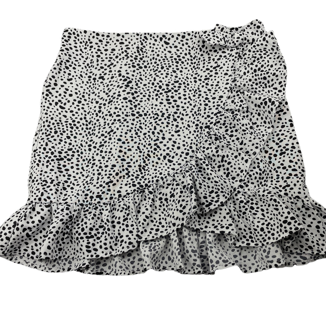 Girls SHEIN, black & white lightweight skirt, elasticated, L: 35cm, EUC, size 11-12,  