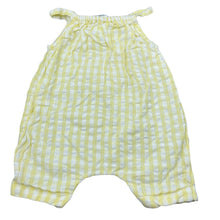 Load image into Gallery viewer, Girls Anko, yellow check lightweight cotton romper, GUC, size 0000,  