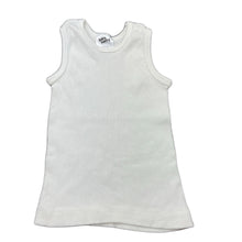 Load image into Gallery viewer, unisex Baby Berry, white ribbed cotton singlet top, EUC, size 0000,  