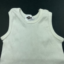 Load image into Gallery viewer, unisex Baby Berry, white ribbed cotton singlet top, EUC, size 0000,  