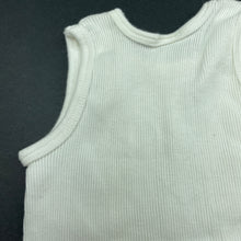 Load image into Gallery viewer, unisex Baby Berry, white ribbed cotton singlet top, EUC, size 0000,  