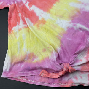 Girls Anko, tie dyed cotton tie front top, GUC, size 12,  