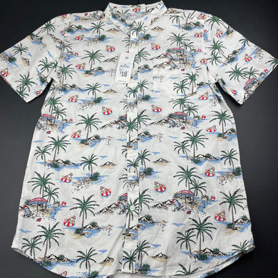 Boys Target, cotton Christmas short sleeve shirt, NEW, size 16,  
