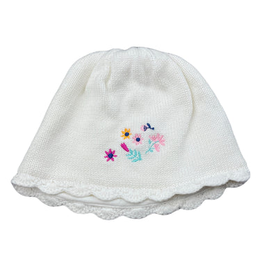 Girls Higgledee, lined knitted cotton hat / beanie, EUC, size 0,  