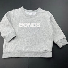 Load image into Gallery viewer, unisex Bonds, grey marle Tech Sweat lightweight sweater / jumper, GUC, size 0,  