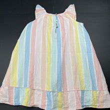 Load image into Gallery viewer, Girls Gillian&#39;s Closet, lined striped cotton dress, marks on back, FUC, size 4, L: 52cm