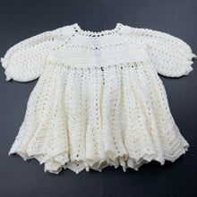 Load image into Gallery viewer, Girls handmade, crocheted cardigan, L: 33cm, armpit to armpit: 25cm, EUC, size 0-1,  