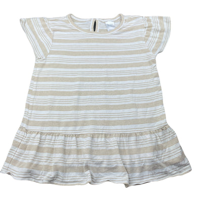 Girls Anko, lightweight stretchy metallic stripe peplum top, GUC, size 5,  