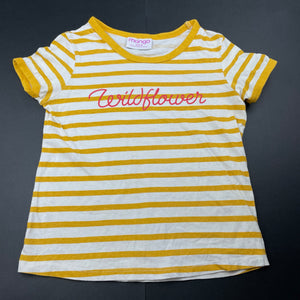 Girls Mango, striped cotton t-shirt / top, FUC, size 8,  
