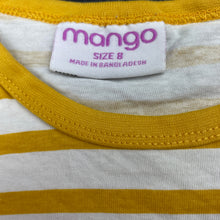 Load image into Gallery viewer, Girls Mango, striped cotton t-shirt / top, FUC, size 8,  