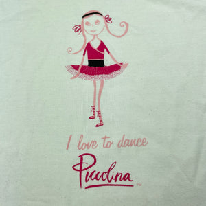 Girls Piccolina, white cotton t-shirt / top, EUC, size 7,  