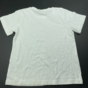 Girls Piccolina, white cotton t-shirt / top, EUC, size 7,  