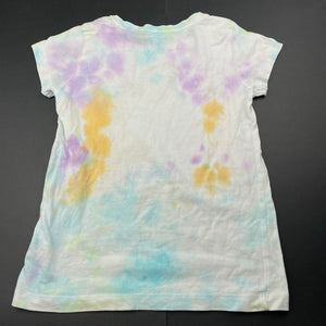 Girls Kids & Co, tied dyed cotton t-shirt / top, GUC, size 7,  
