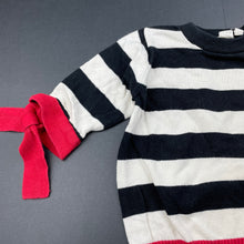 Load image into Gallery viewer, Girls Cutie Co, striped knitted lightweight sweater / top, GUC, size 3,  