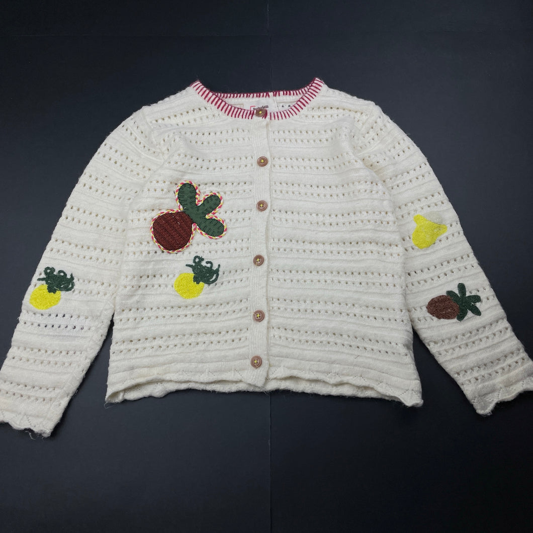 Girls Mysterious Hut, soft feel embroidered cardigan / sweater, GUC, size 5-6,  