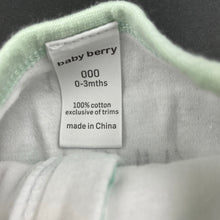 Load image into Gallery viewer, unisex Baby Berry, cotton zip coverall / romper, FUC, size 000,  