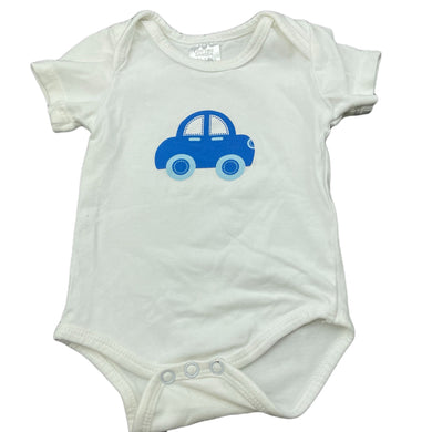 Boys ES Kids, stretchy bodysuit / romper, car, GUC, size 00,  