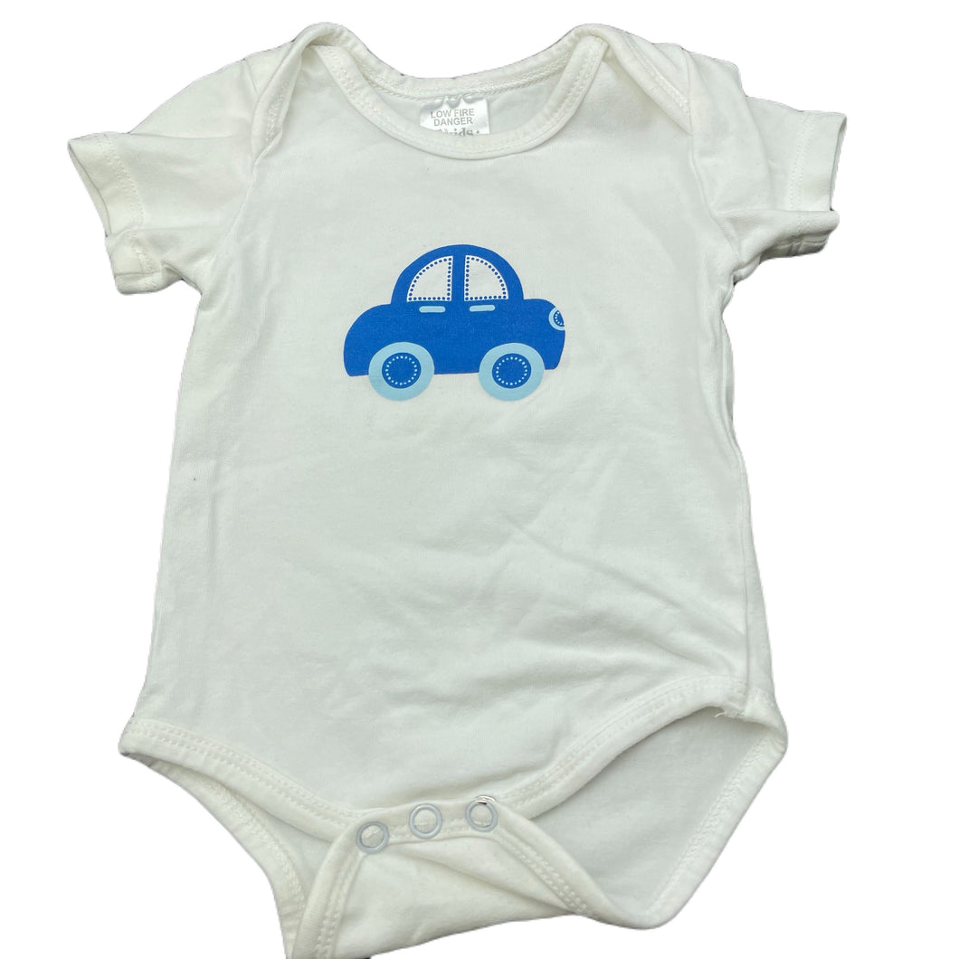 Boys ES Kids, stretchy bodysuit / romper, car, GUC, size 00,  