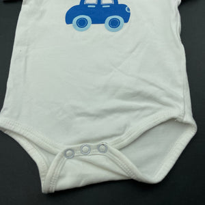 Boys ES Kids, stretchy bodysuit / romper, car, GUC, size 00,  