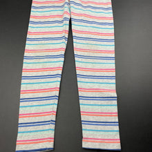 Load image into Gallery viewer, Girls Target, striped stretchy leggings, Inside leg: 49cm, FUC, size 8,  