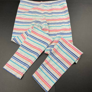 Girls Target, striped stretchy leggings, Inside leg: 49cm, FUC, size 8,  