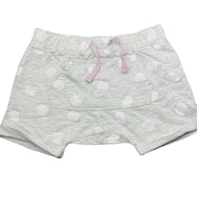 Load image into Gallery viewer, Girls Kids &amp; Co, grey marle shorts, elasticated, apples, GUC, size 1,  