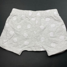 Load image into Gallery viewer, Girls Kids &amp; Co, grey marle shorts, elasticated, apples, GUC, size 1,  