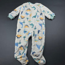 Load image into Gallery viewer, Boys Anko, soft fleece zip coverall / romper, dinosaurs, GUC, size 00,  