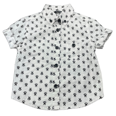 Boys George, lightweight cotton short sleeve shirt, skulls, EUC, size 0,  