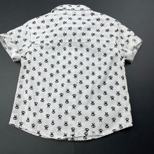 Boys George, lightweight cotton short sleeve shirt, skulls, EUC, size 0,  