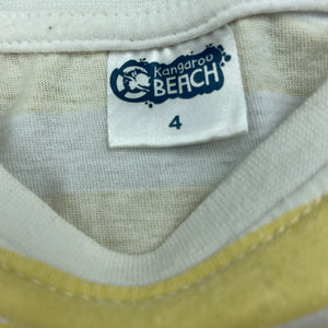 unisex Kangaroo Beach, cotton t-shirt / top, wash fade, FUC, size 4,  