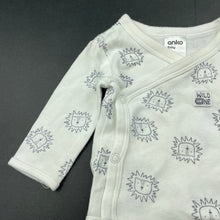 Load image into Gallery viewer, unisex Anko, soft cotton bodysuit / romper, lions, GUC, size 000,  