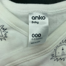 Load image into Gallery viewer, unisex Anko, soft cotton bodysuit / romper, lions, GUC, size 000,  