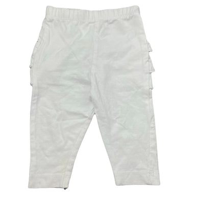 Girls Dymples, white ruffle leggings / bottoms, GUC, size 000,  