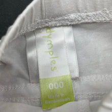 Load image into Gallery viewer, Girls Dymples, white ruffle leggings / bottoms, GUC, size 000,  