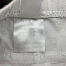 Load image into Gallery viewer, Girls Dymples, white ruffle leggings / bottoms, GUC, size 000,  