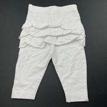Load image into Gallery viewer, Girls Dymples, white ruffle leggings / bottoms, GUC, size 000,  